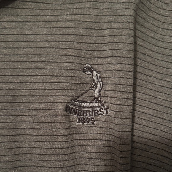 Pinehurst Golf Brown Striped Polo Shirt - Picture 2 of 4